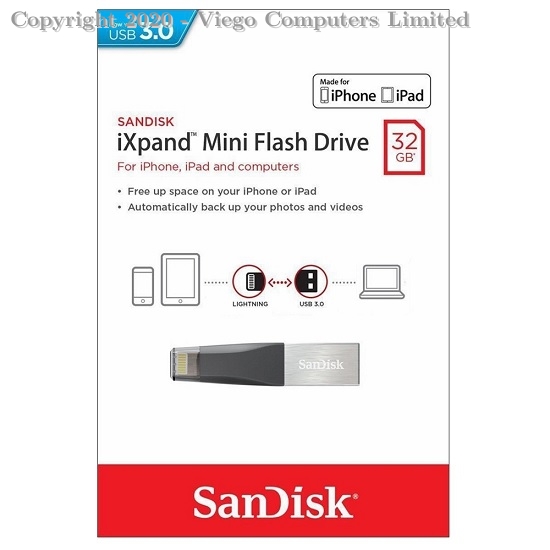 Sandisk iXpand Mini Flash Drive 32Gb 3.0 Cle usb (OTG iPhone-iPad) -  Sakhatech